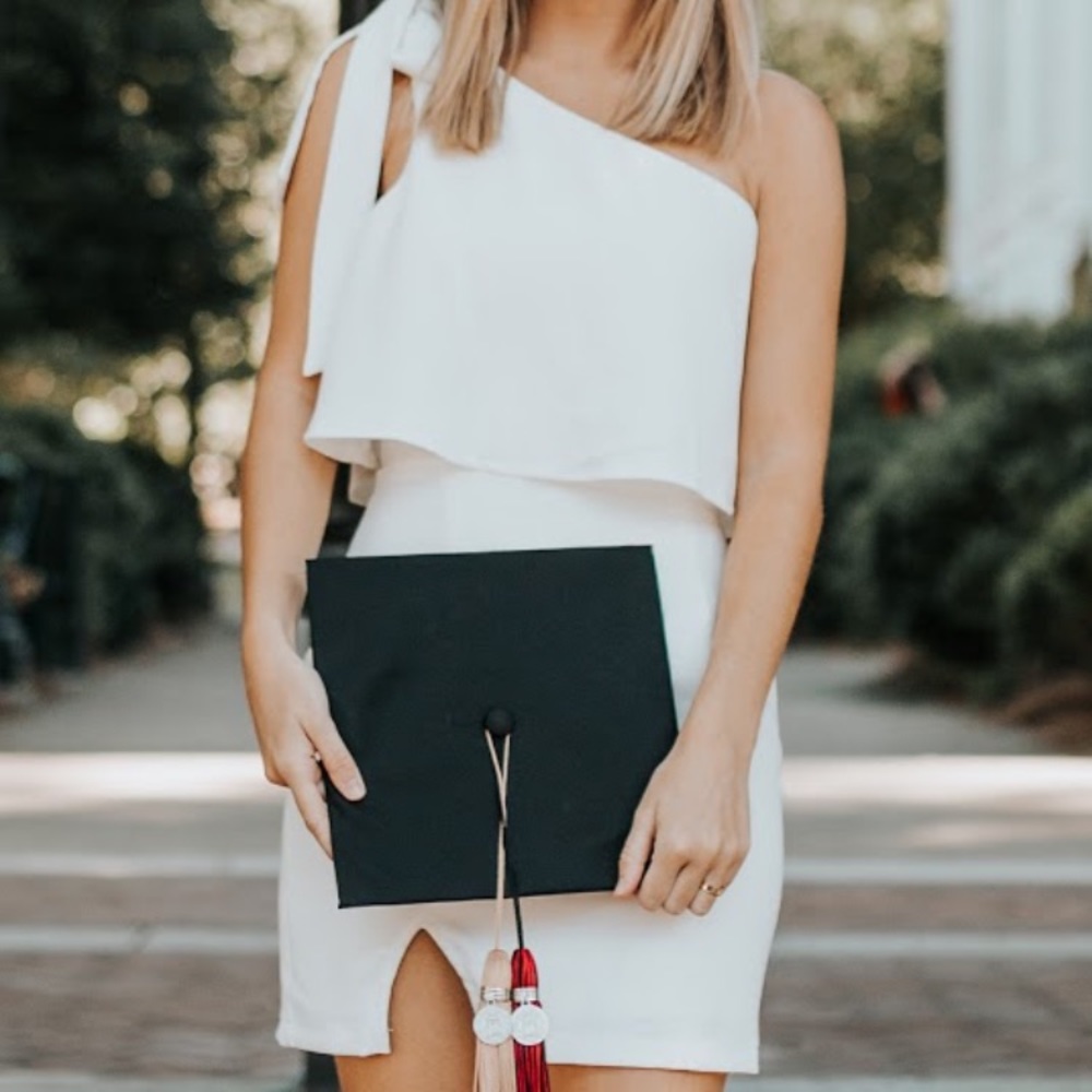 Superdown white one shoulder mini dress